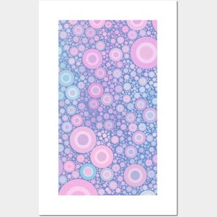 Pastel Jaw Breaker Abstract Polka Dots Pattern Posters and Art